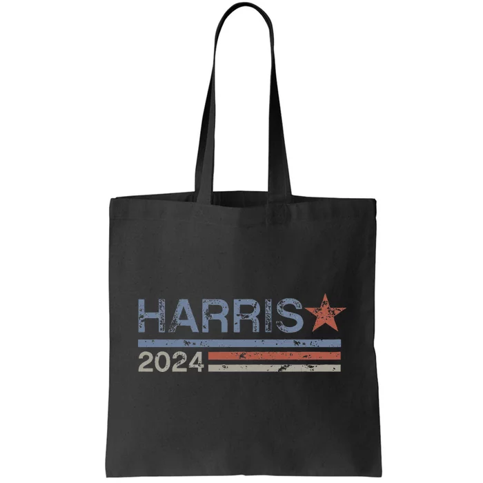 Harris 2024 Retro Grunge Stripes Kamala Harris 2024 Tote Bag