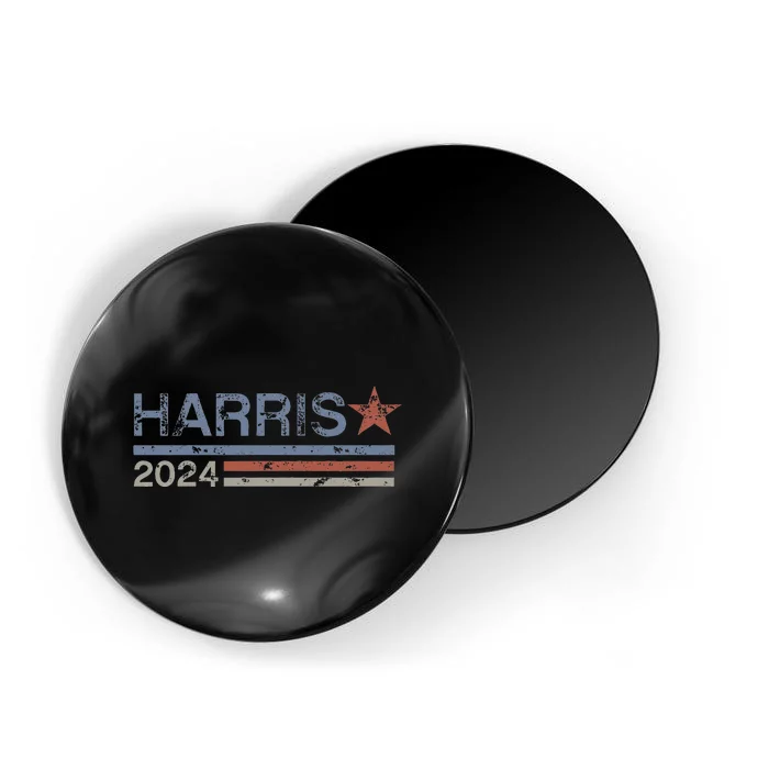 Harris 2024 Retro Grunge Stripes Kamala Harris 2024 Magnet