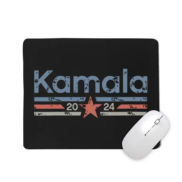 Harris 2024 Retro Grunge Stripes Vintage Kamala Harris 2024 Mousepad