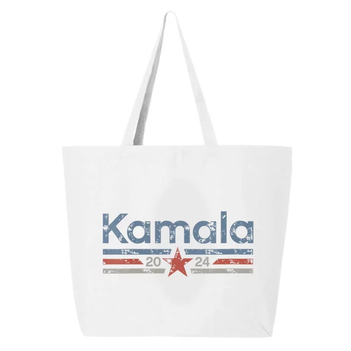 Harris 2024 Retro Grunge Stripes Vintage Kamala Harris 2024 25L Jumbo Tote