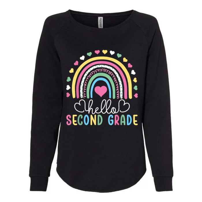 Hello 2nd Second Grade Teacher Womens California Wash Sweatshirt