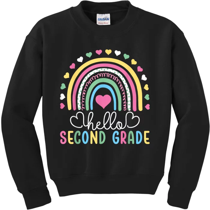 Hello 2nd Second Grade Teacher Kids Sweatshirt