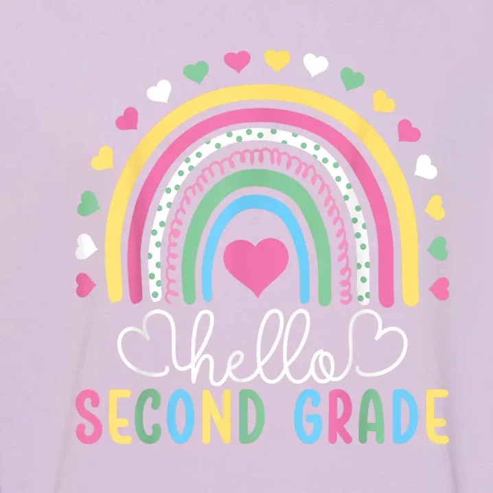 Hello 2nd Second Grade Teacher Garment-Dyed Sweatshirt