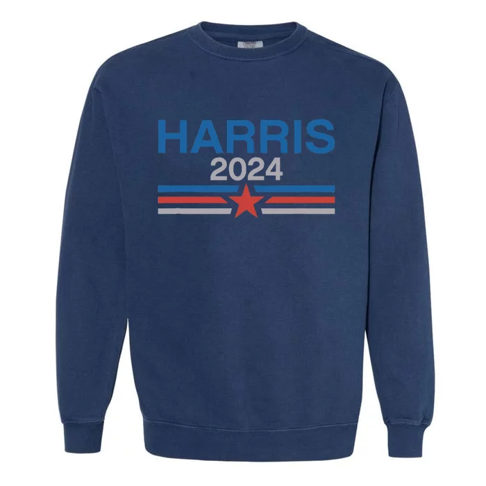 Harris 2024 Star And Stripes Kamala Harris 2024 Garment-Dyed Sweatshirt