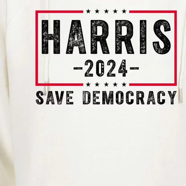 Harris 2024 Save Democracy Election Womens Funnel Neck Pullover Hood