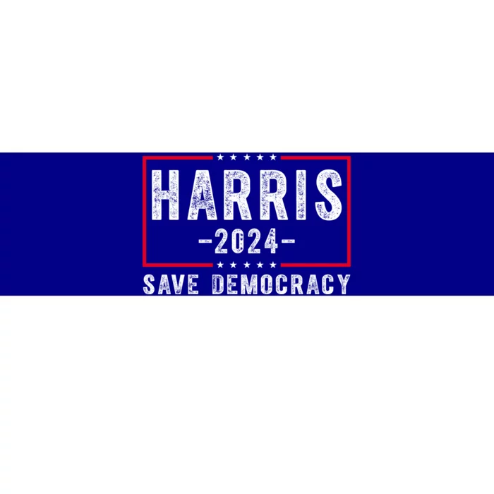 Harris 2024 Save Democracy Election Bumper Sticker