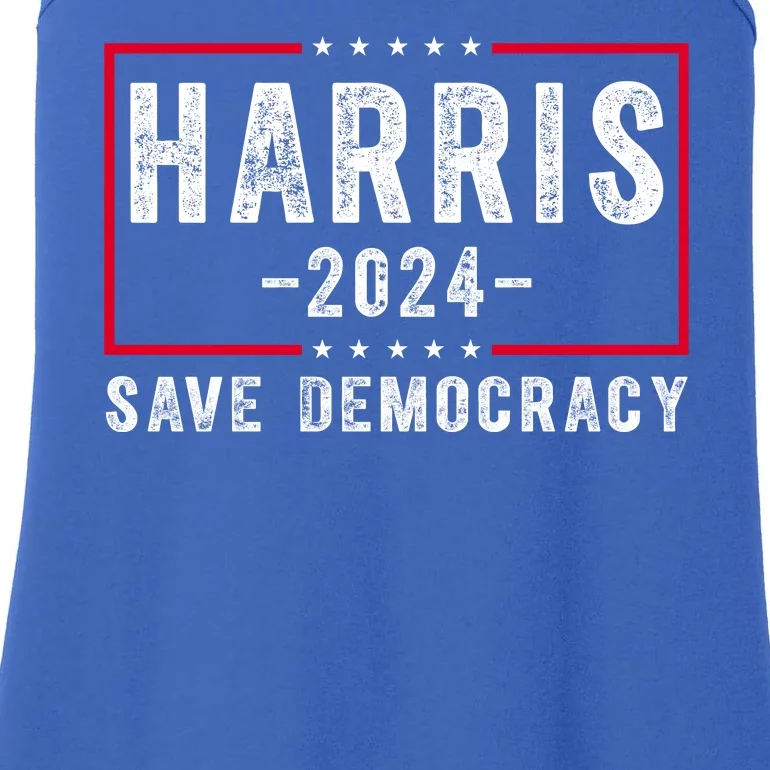 Harris 2024 Save Democracy Election Ladies Essential Tank