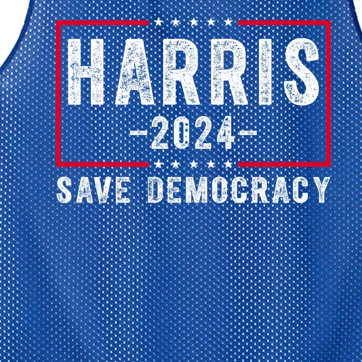 Harris 2024 Save Democracy Election Mesh Reversible Basketball Jersey Tank