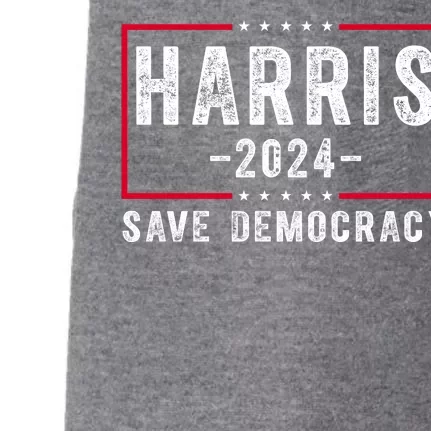 Harris 2024 Save Democracy Election Doggie 3-End Fleece Hoodie