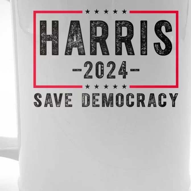 Harris 2024 Save Democracy Election Front & Back Beer Stein