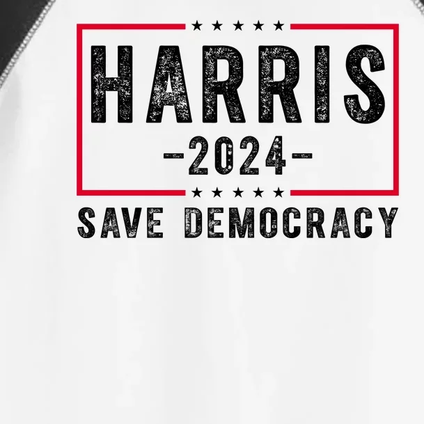 Harris 2024 Save Democracy Election Toddler Fine Jersey T-Shirt