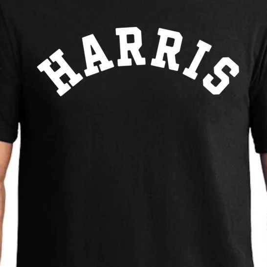 Harris 2024 Simple Curved Font Democrat Kamala Harris 2024 Gift Pajama Set