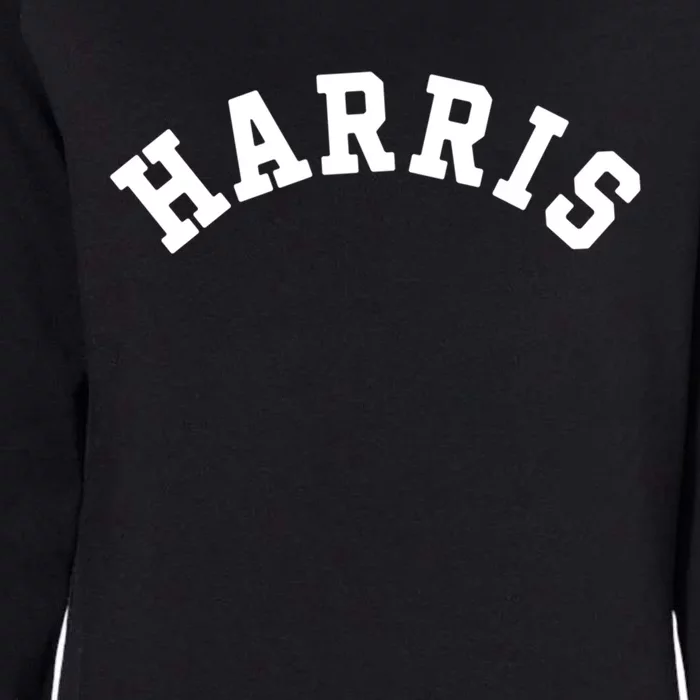 Harris 2024 Simple Curved Font Democrat Kamala Harris 2024 Gift Womens California Wash Sweatshirt