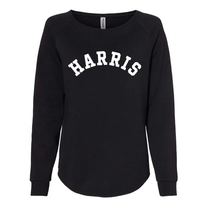 Harris 2024 Simple Curved Font Democrat Kamala Harris 2024 Gift Womens California Wash Sweatshirt