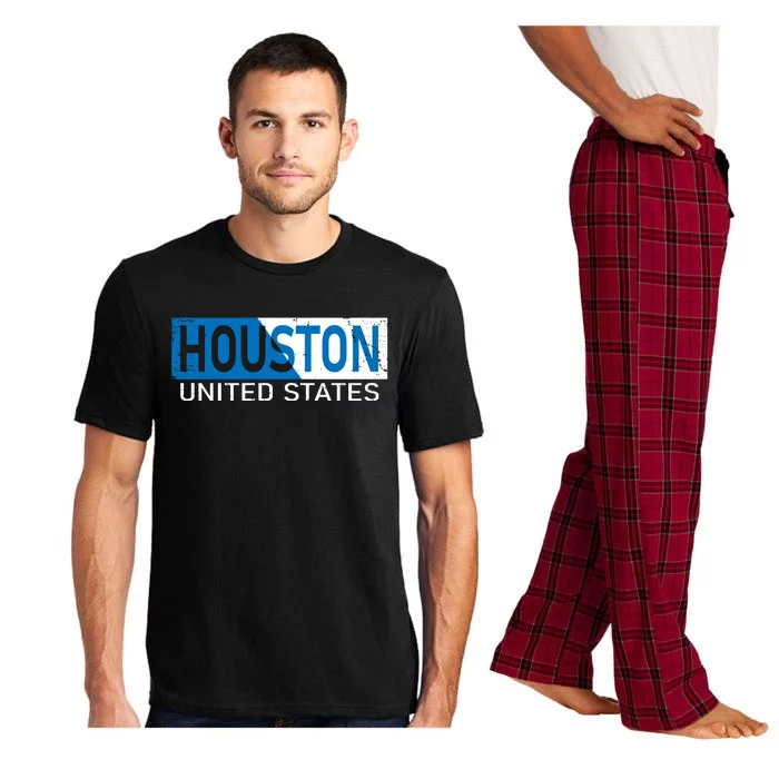 Houston 2 Tone Block Logo Pajama Set