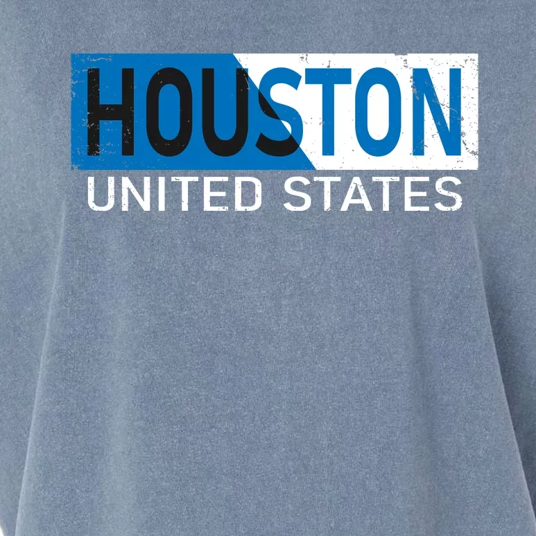 Houston 2 Tone Block Logo Garment-Dyed Women's Muscle Tee