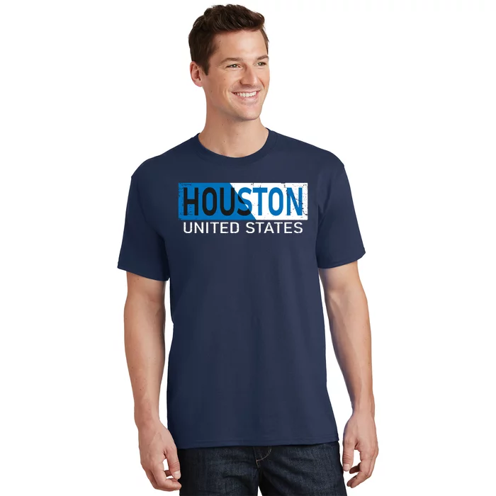 Houston 2 Tone Block Logo T-Shirt