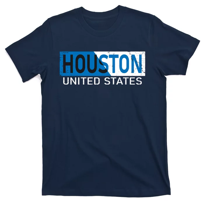 Houston 2 Tone Block Logo T-Shirt