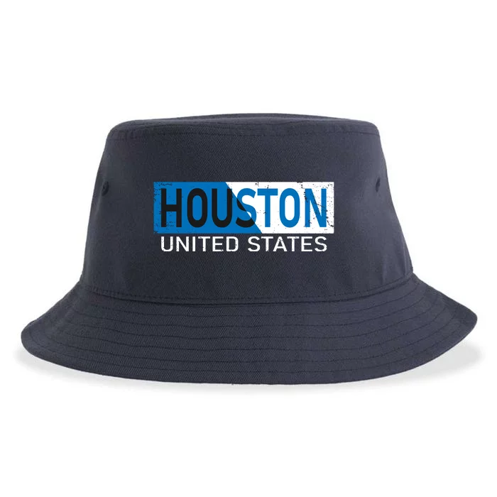 Houston 2 Tone Block Logo Sustainable Bucket Hat