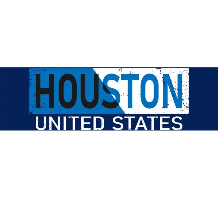 Houston 2 Tone Block Logo Bumper Sticker