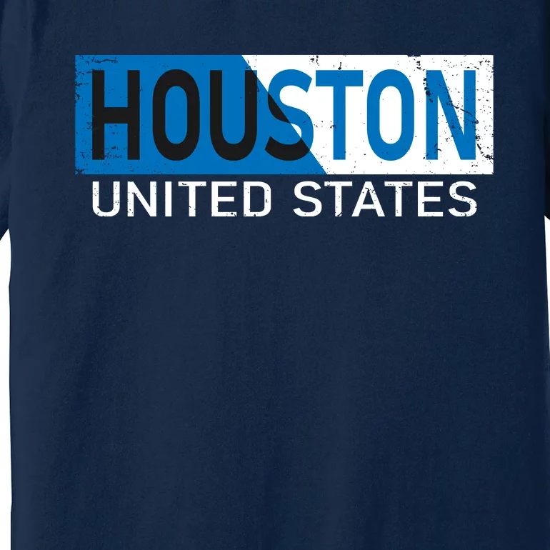 Houston 2 Tone Block Logo Premium T-Shirt