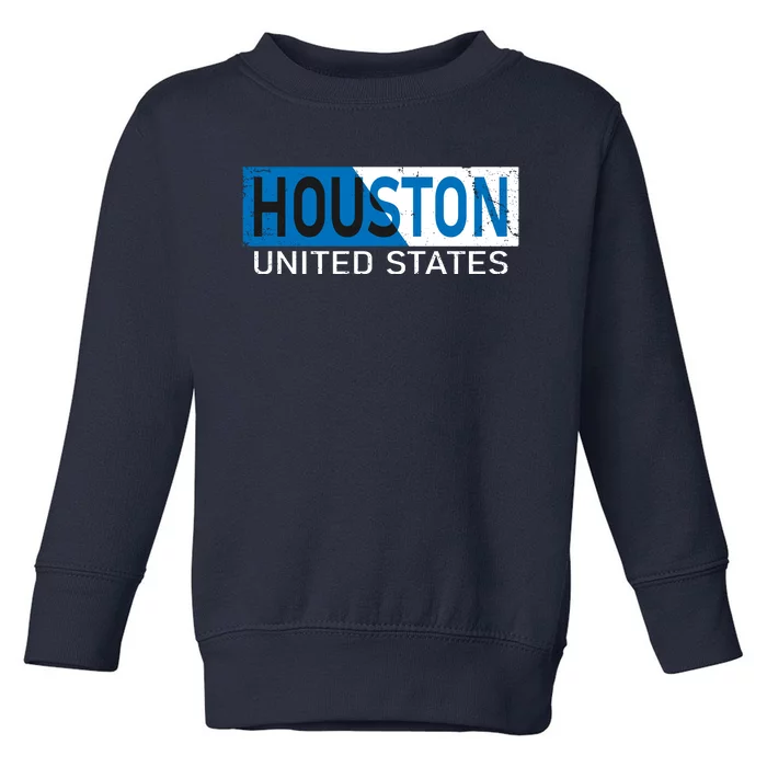 Houston 2 Tone Block Logo Toddler Sweatshirt