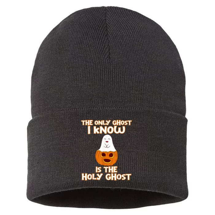 Halloween 2020 The Only Ghost I Know Is The Holy Ghost Sustainable Knit Beanie