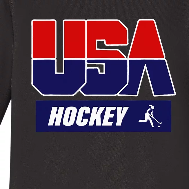 Hockey 2024 Usa Team Baby Long Sleeve Bodysuit