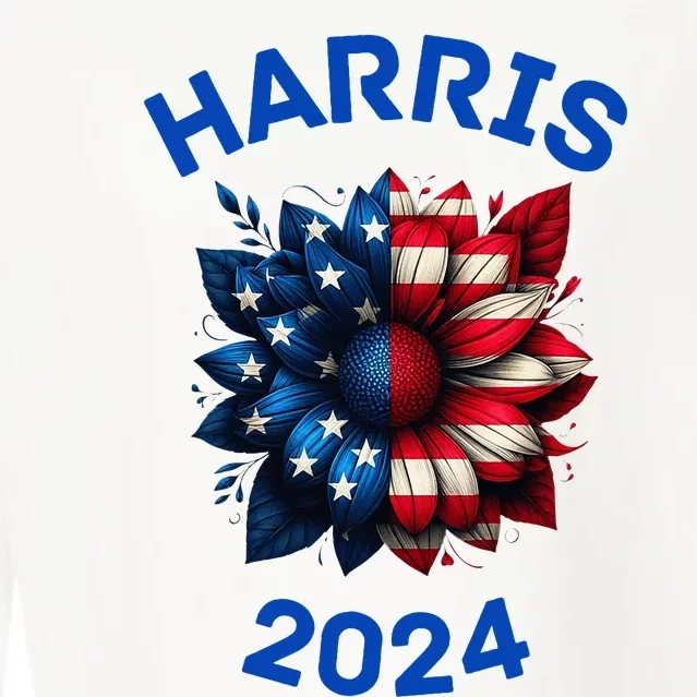 Harris 2024 Vote For Kamala Usa Presidential Election Cropped Pullover Crew