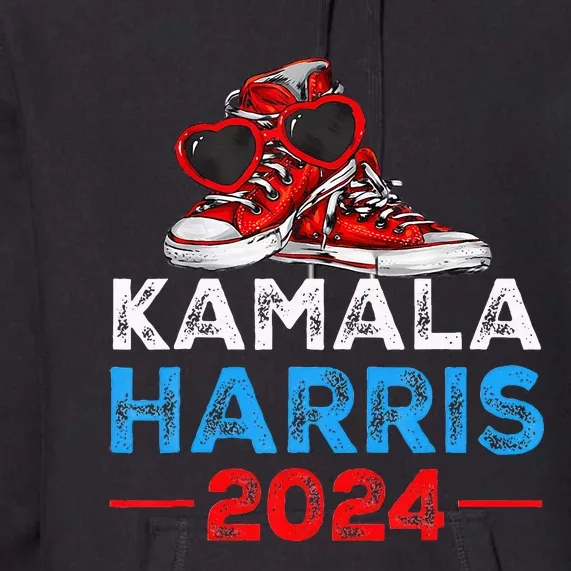 Harris 2024 Vote President Kamala Election Sneakers Premium Hoodie