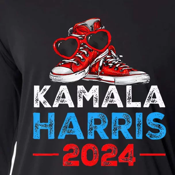 Harris 2024 Vote President Kamala Election Sneakers Cooling Performance Long Sleeve Crew