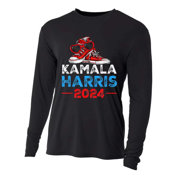 Harris 2024 Vote President Kamala Election Sneakers Cooling Performance Long Sleeve Crew