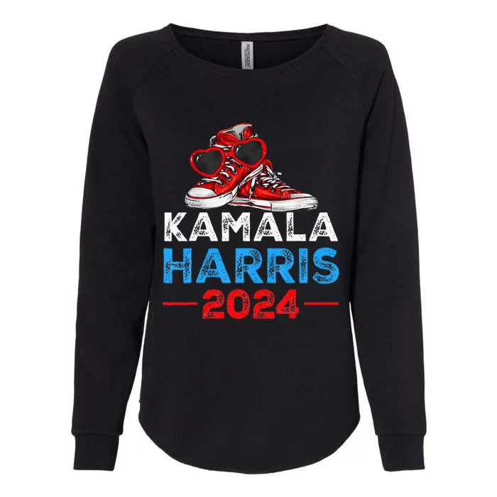 Harris 2024 Vote President Kamala Election Sneakers Womens California Wash Sweatshirt