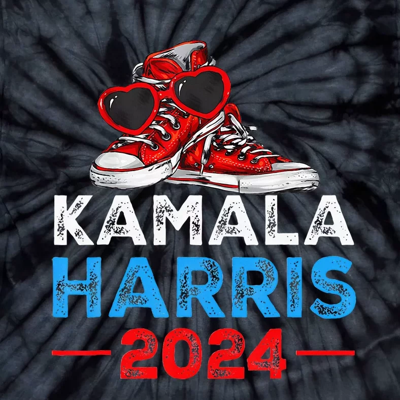 Harris 2024 Vote President Kamala Election Sneakers Tie-Dye T-Shirt