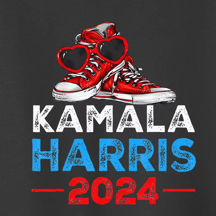 Harris 2024 Vote President Kamala Election Sneakers Toddler T-Shirt