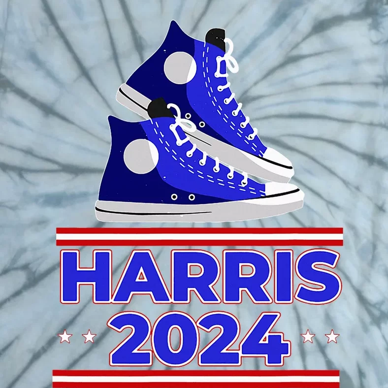 Harris 2024 Vote President Kamala Election Sneakers Meme Tie-Dye T-Shirt