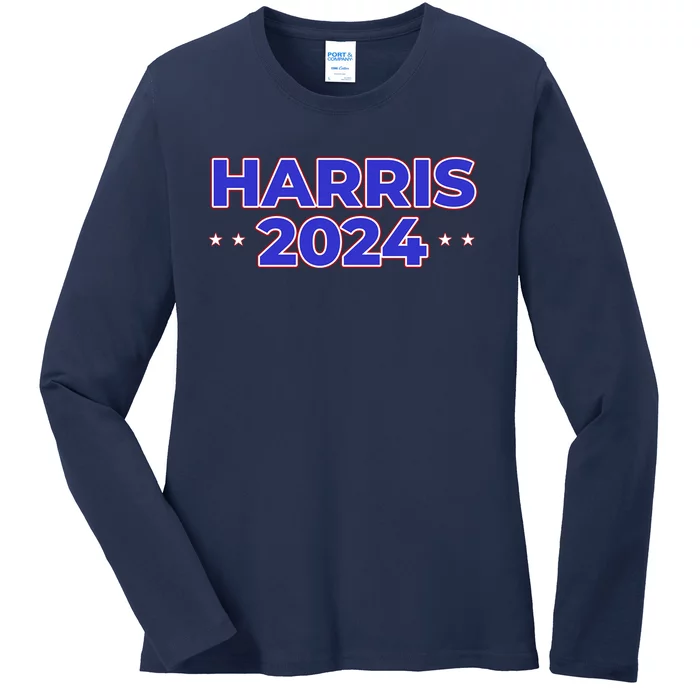 Harris 2024 Vote President Kamala Election Ladies Long Sleeve Shirt