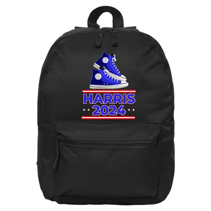 Harris 2024 Vote President Kamala Election Sneakers Meme 16 in Basic Backpack