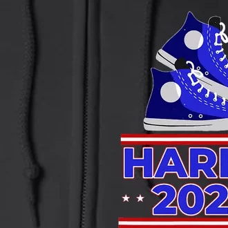 Harris 2024 Vote President Kamala Election Sneakers Meme Full Zip Hoodie