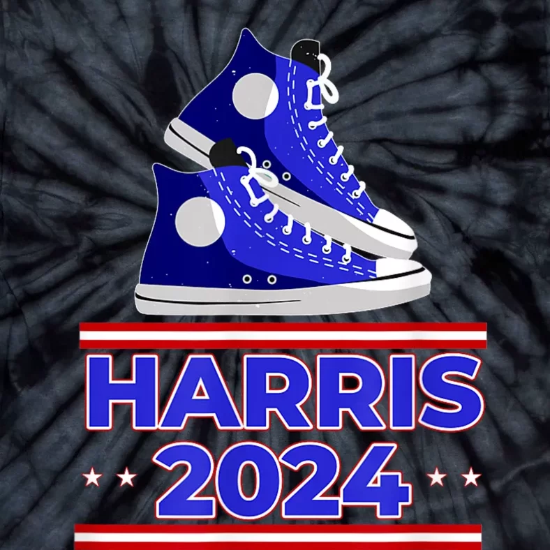 Harris 2024 Vote President Kamala Election Sneakers Meme Tie-Dye T-Shirt