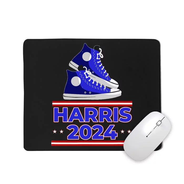 Harris 2024 Vote President Kamala Election Sneakers Meme Gift Mousepad