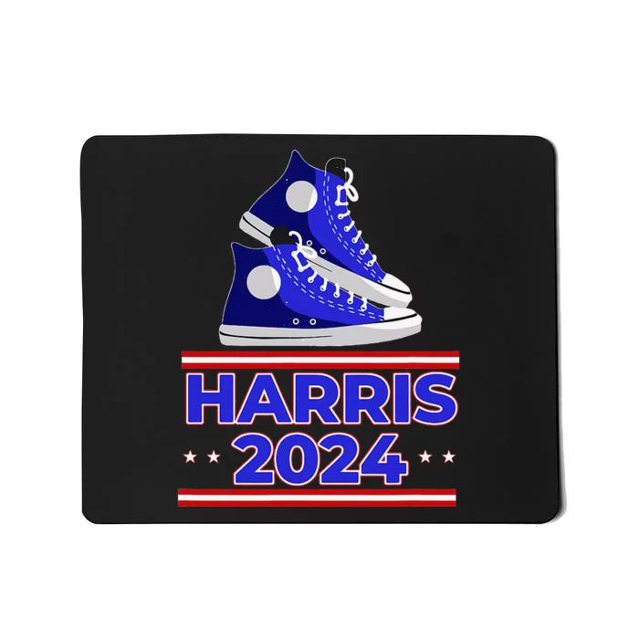 Harris 2024 Vote President Kamala Election Sneakers Meme Gift Mousepad