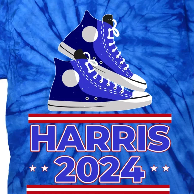 Harris 2024 Vote President Kamala Election Sneakers Meme Gift Tie-Dye T-Shirt