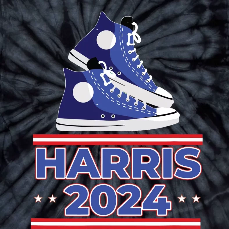 Harris 2024 Vote President Kamala Election Sneakers Meme Tie-Dye T-Shirt