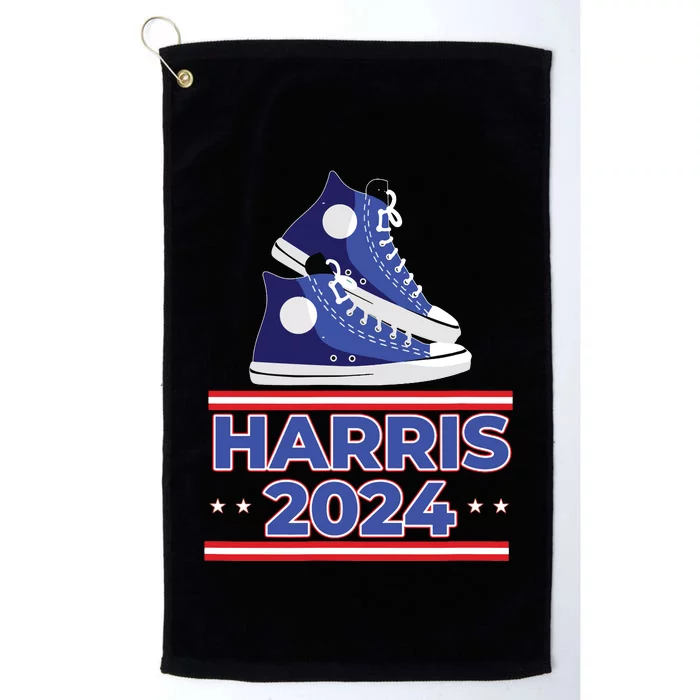 Harris 2024 Vote President Kamala Election Sneakers Meme Platinum Collection Golf Towel