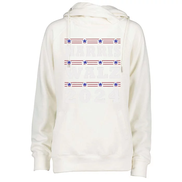 Harris 2024 Voteelect Walz Supporter Campain Election 2024 Womens Funnel Neck Pullover Hood