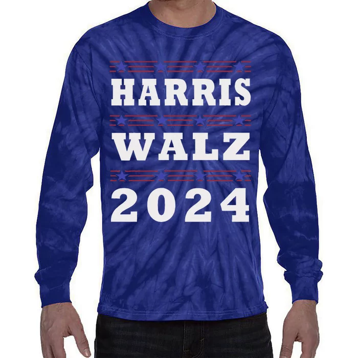 Harris 2024 Voteelect Walz Supporter Campain Election 2024 Tie-Dye Long Sleeve Shirt