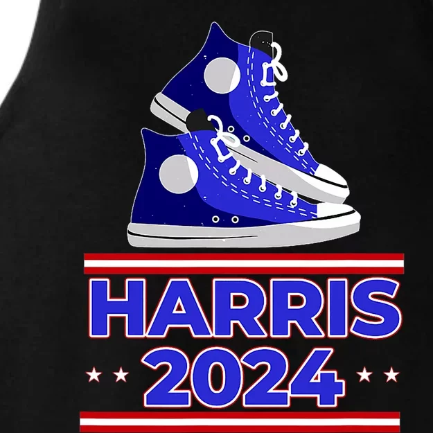 Harris 2024 Vote President Kamala Election Sneakers Meme Ladies Tri-Blend Wicking Tank