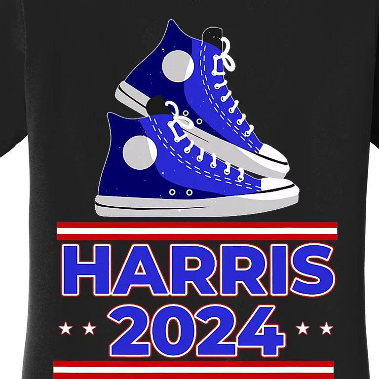 Harris 2024 Vote President Kamala Election Sneakers Meme Women's T-Shirt