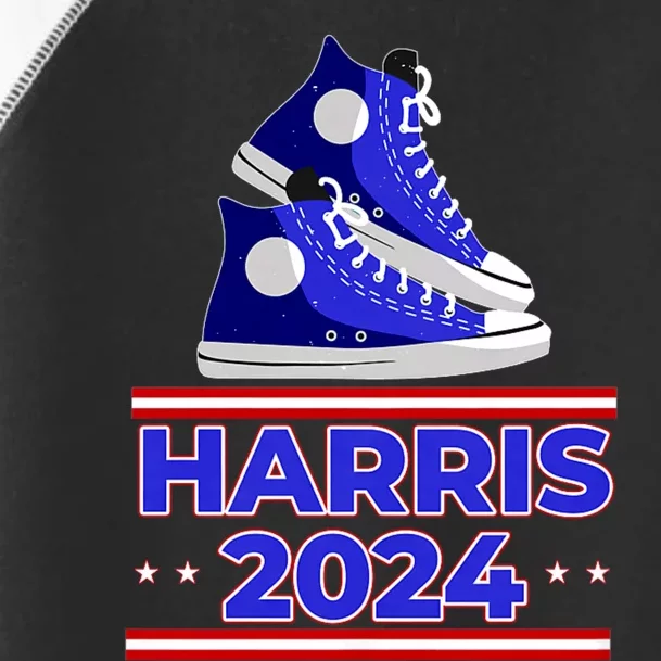 Harris 2024 Vote President Kamala Election Sneakers Meme Toddler Fine Jersey T-Shirt